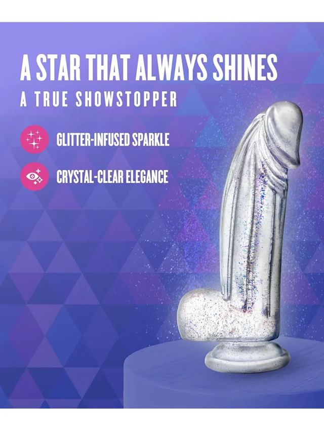 Bling Sparkling Clear Dildo 19 cm