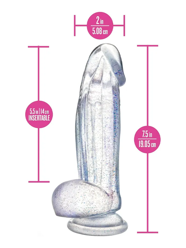 Bling Sparkling Clear Dildo 19 cm