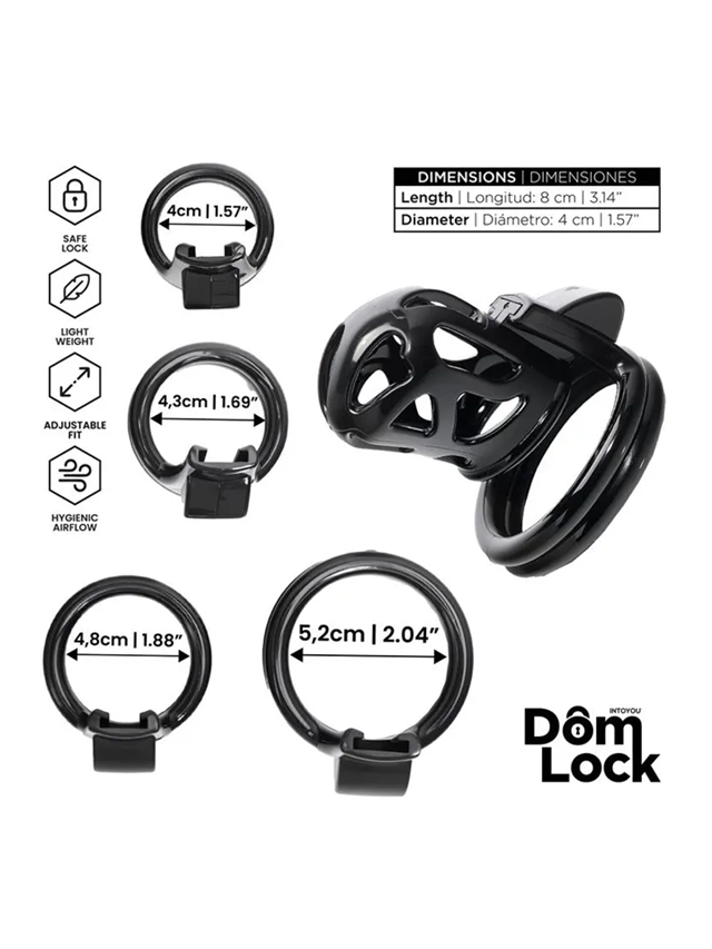 Block Chastity Cage With Internal Lock