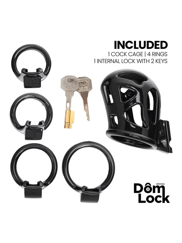 Block Chastity Cage With Internal Lock