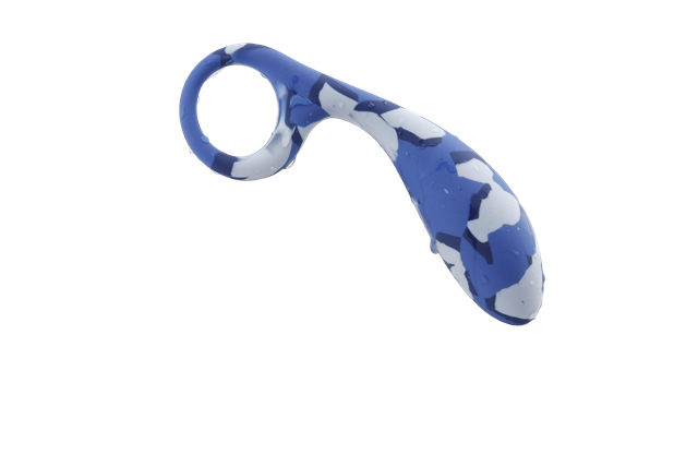 Blue Camo Silicone Buttplug 12.7 cm