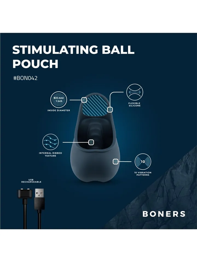Boners Stimulating Ball Pouch Blue