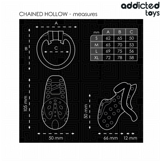 Chained Hollow Penis Cage 10,5 cm