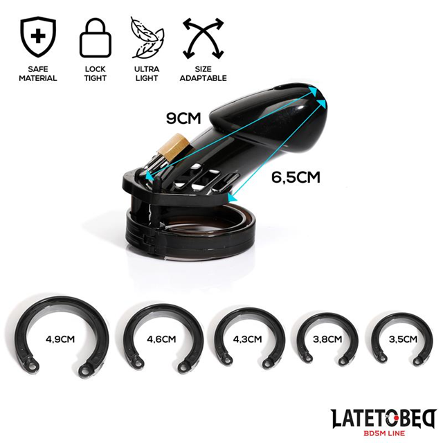 Chastity Cage Long Black