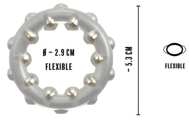 Cock Ring with Metal Balls