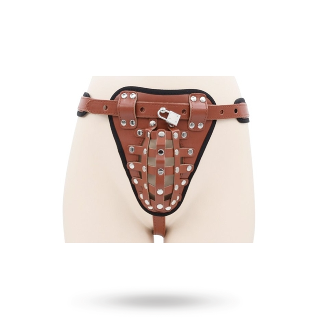 Cocklock Full Chastity Belt Brown
