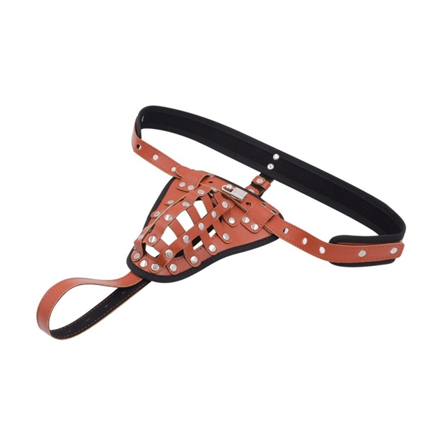 Cocklock Full Chastity Belt Brown