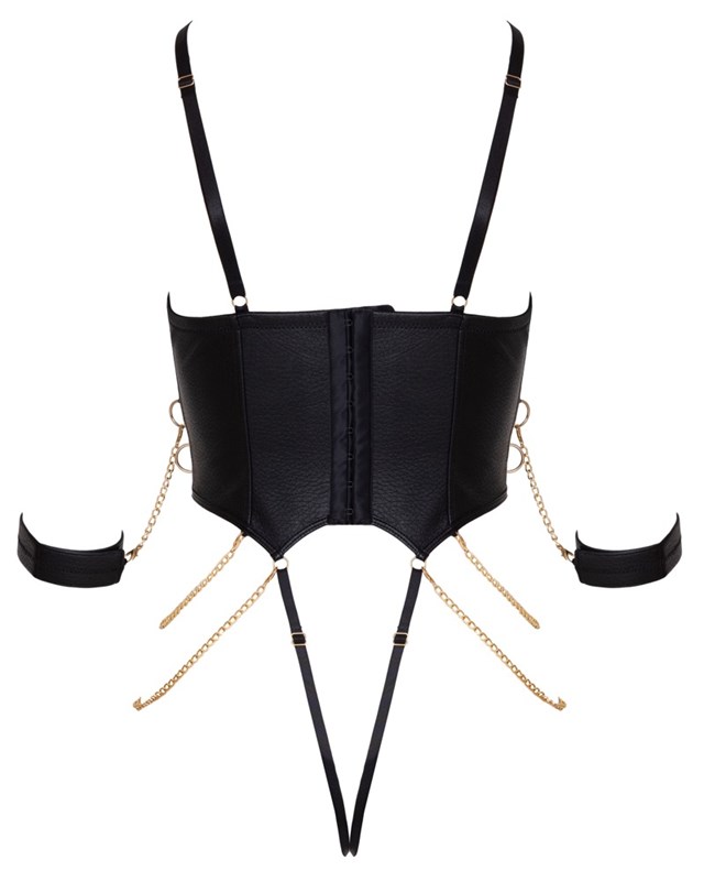 Crotchless Bondage Body Black