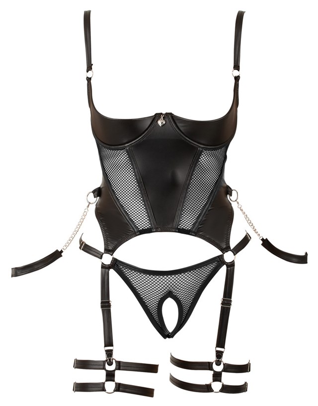 Open Cup & Crotchless Suspender Body