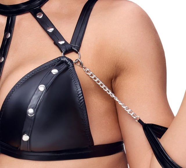 Strap Bra & Suspender Mini Skirt Set