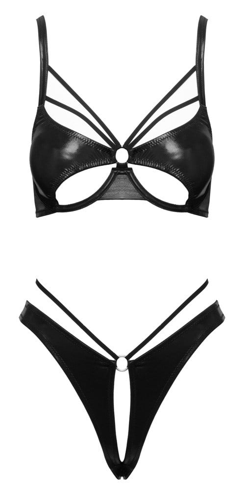 Bra & Crotchless Thong Set