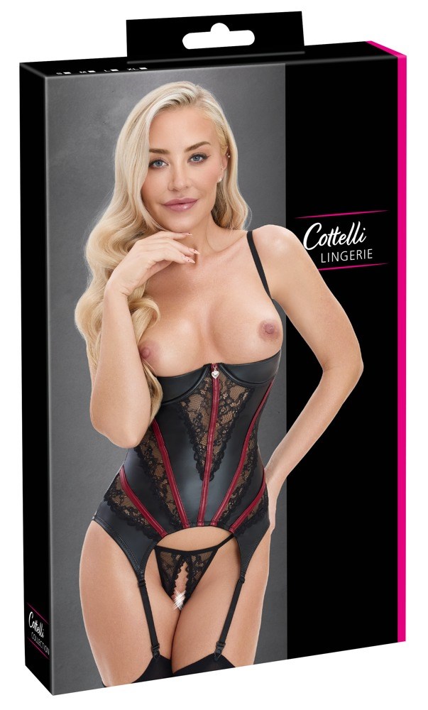 Shelf Bra Basque & Lace String