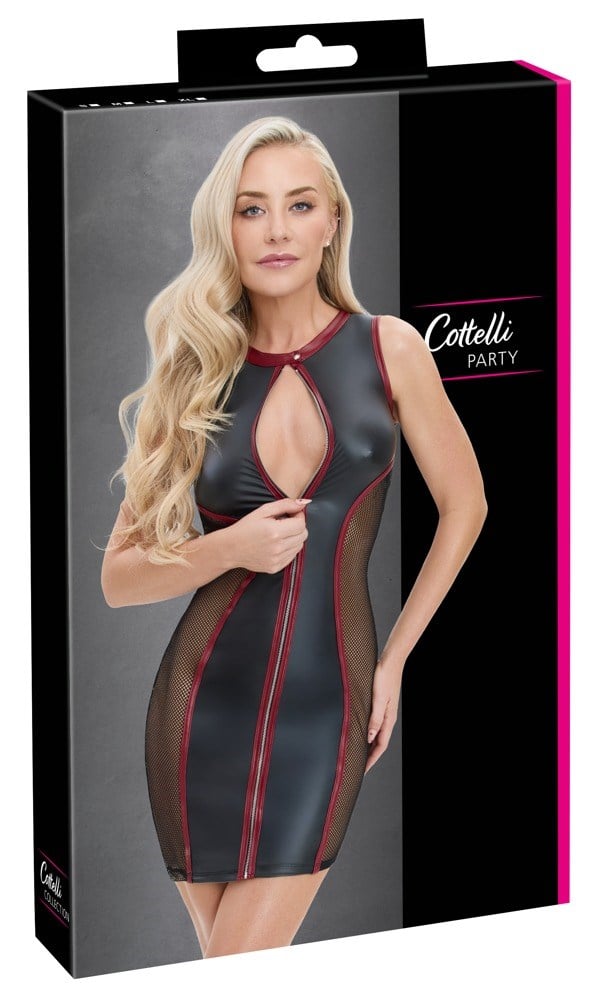 Sleeveless Mini Dress Black/Red