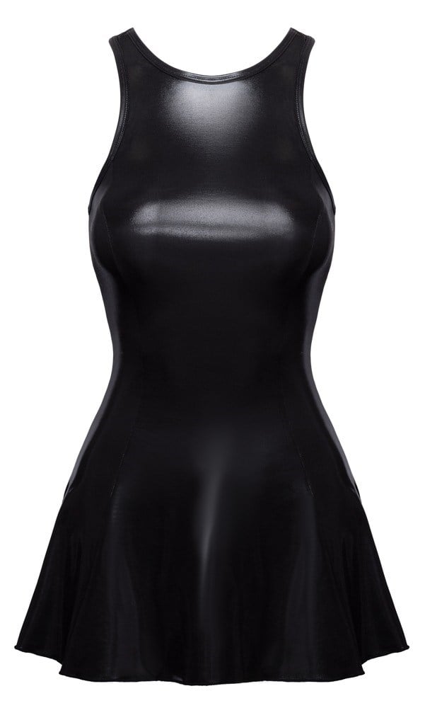 Wetlook Mini Dress Black