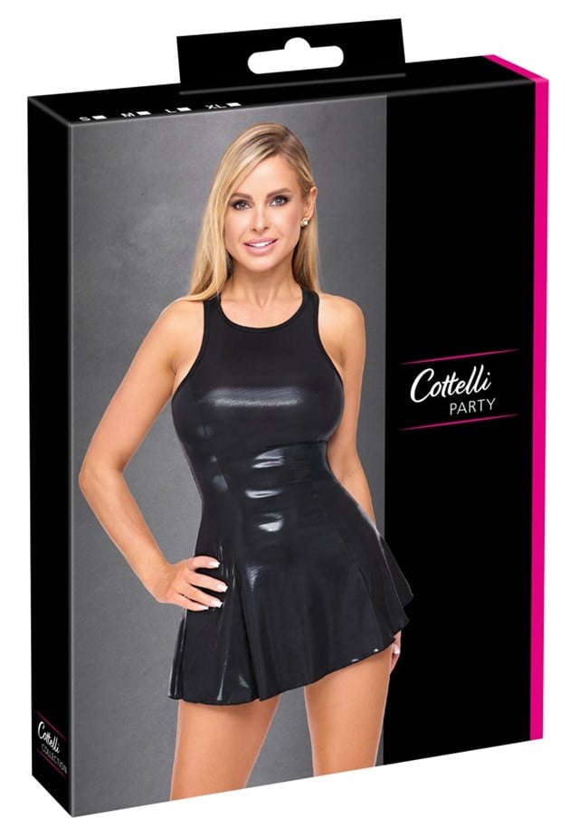 Wetlook Mini Dress Black