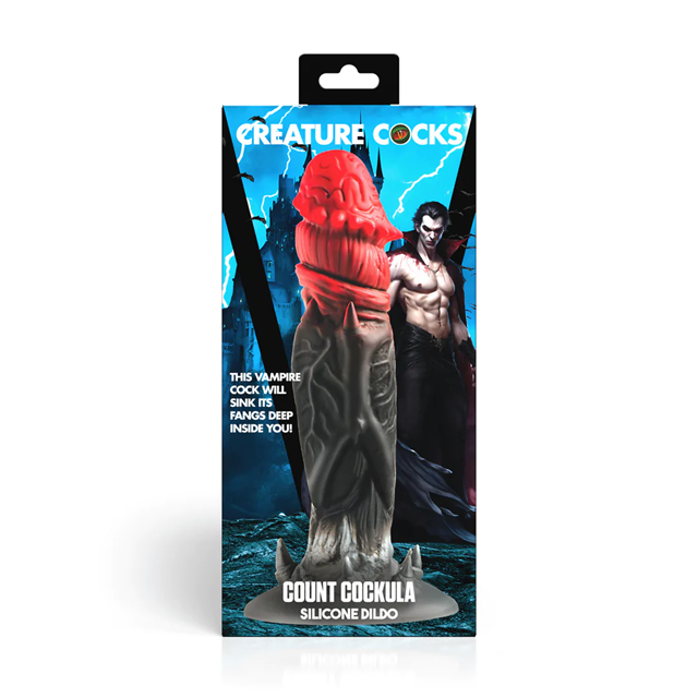 Count Cockula - Silicone Dildo - Red/Black