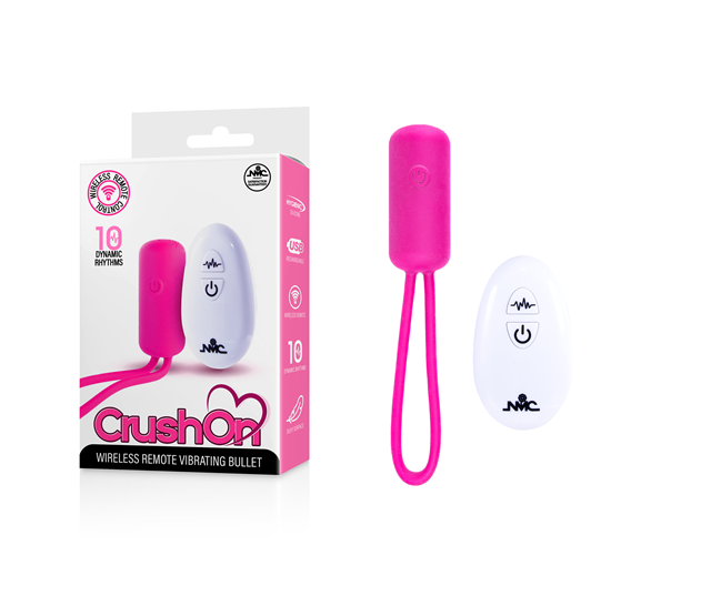 CrushOn Wireless Remote Vibrating Bullet Pink