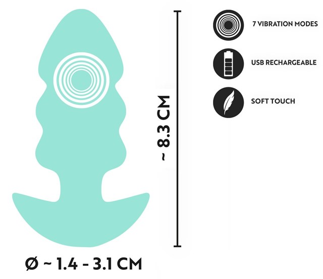 Vibrating Mini Butt Plug Green