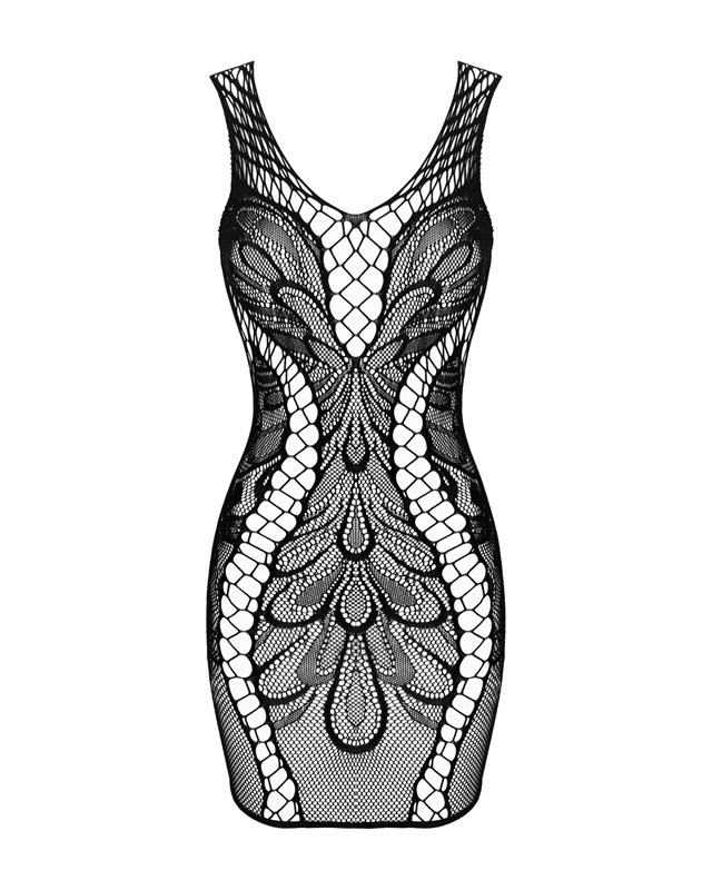 D608 - BLACK KNITTED DRESS