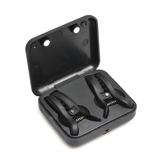 Dark Grip - Vibrating Nipple Clamps - Black