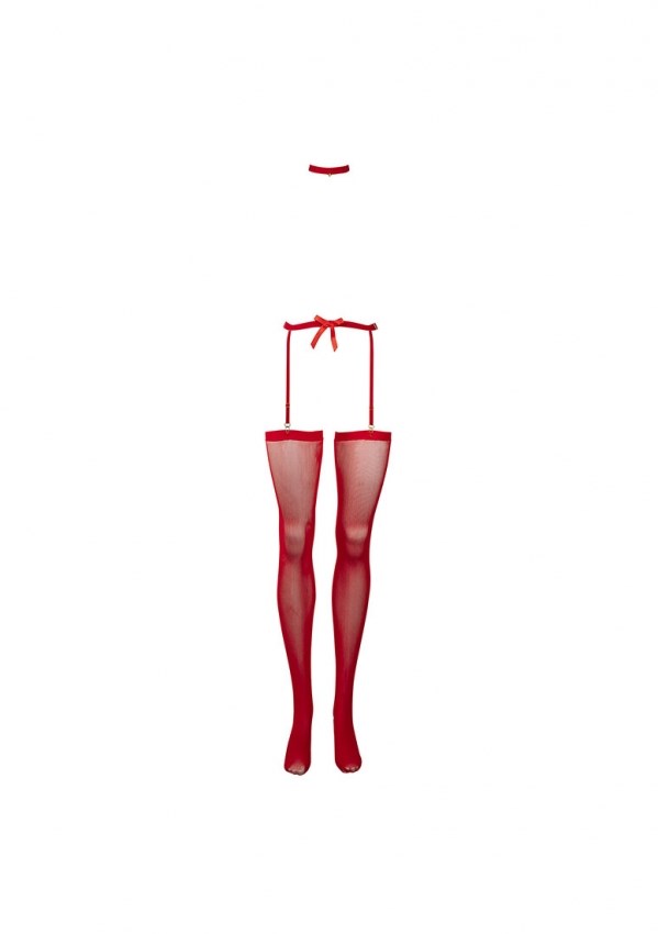 Red Jingle Glitter Nipple Stickers and Stockings