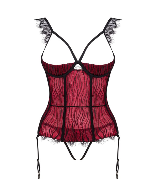 DENISSA - CORSET & CROTCHLESS THONG