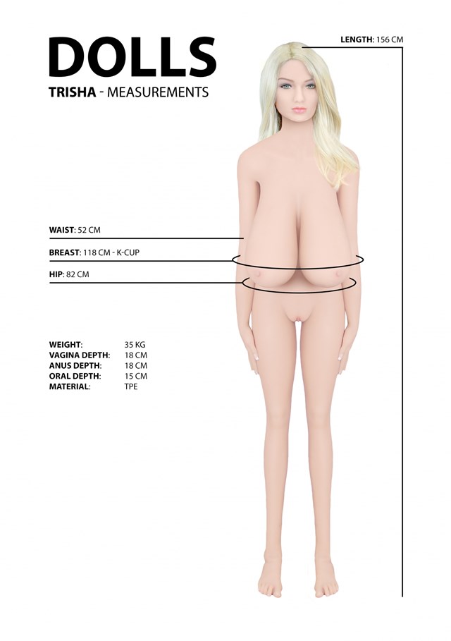 TRISHA - FANTASIDUKKE I NATURLIG STØRRELSE