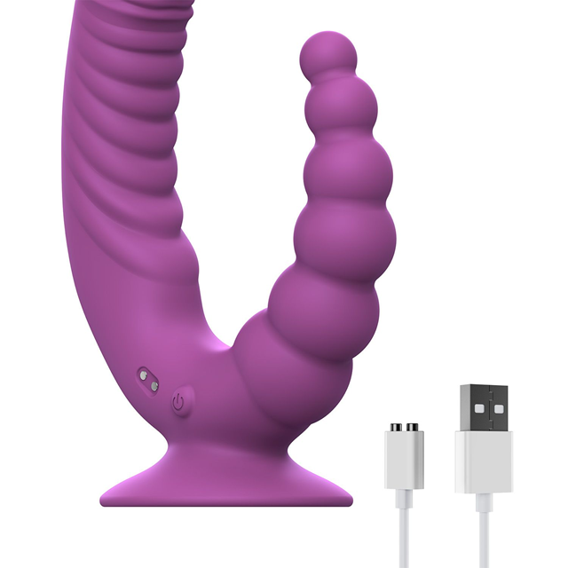 Double Vibrator With Suction Cup & Remote