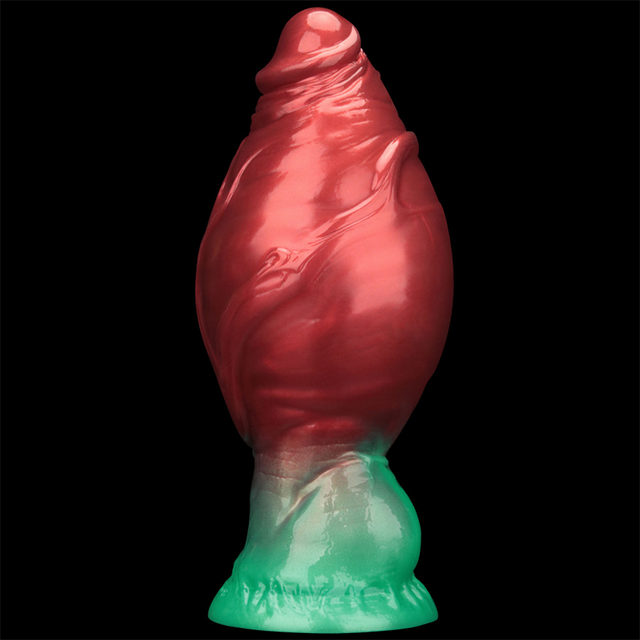 Dual Density Inflatable Dildo Red/Green 19 cm
