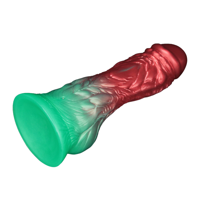 Dual Density Inflatable Dildo Red/Green 21 cm