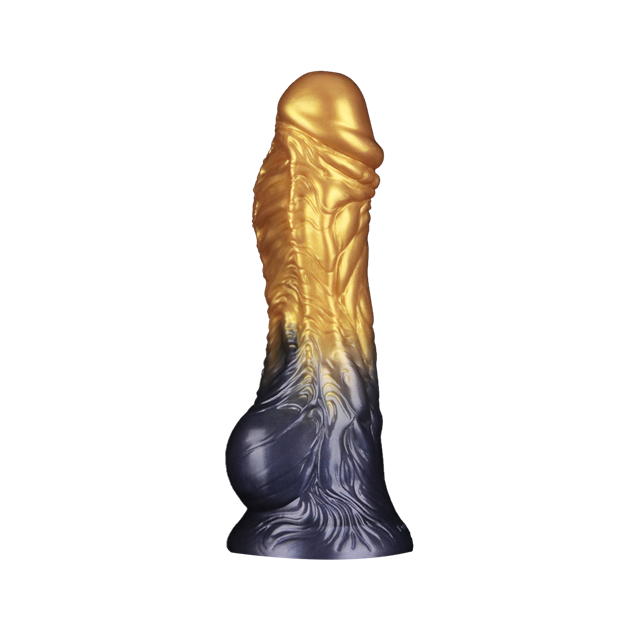 Dual Density Inflatable Dildo Yellow/Blue 21 cm