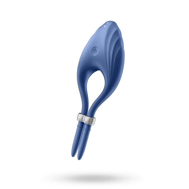 SATISFYER DUELIST RING VIBRATOR - MØRK BLÅ