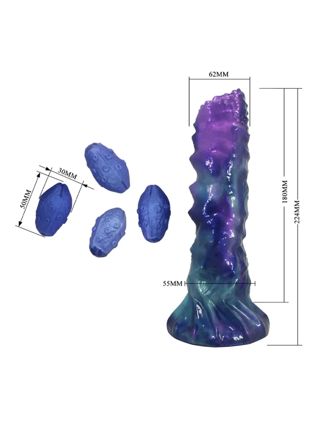 DuskWalker Sentinel Rippled Monster Silicone Dildo 23 cm