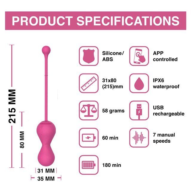 MAGIC MOTION - SMART KEGEL MASTER BALLS PINK