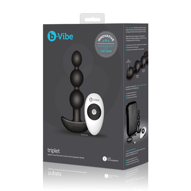 B-VIBE - TRIPLET ANAL BEADS BLACK
