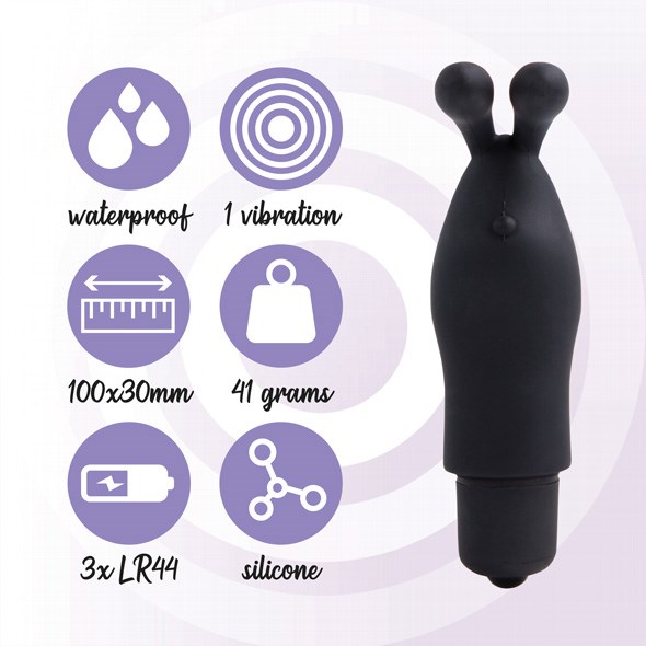 Magic Finger Bunny Vibrator - Black