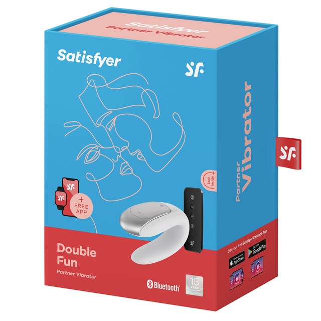 DOUBLE FUN PARVIBRATOR MED FJERNKONTROLL - HVIT