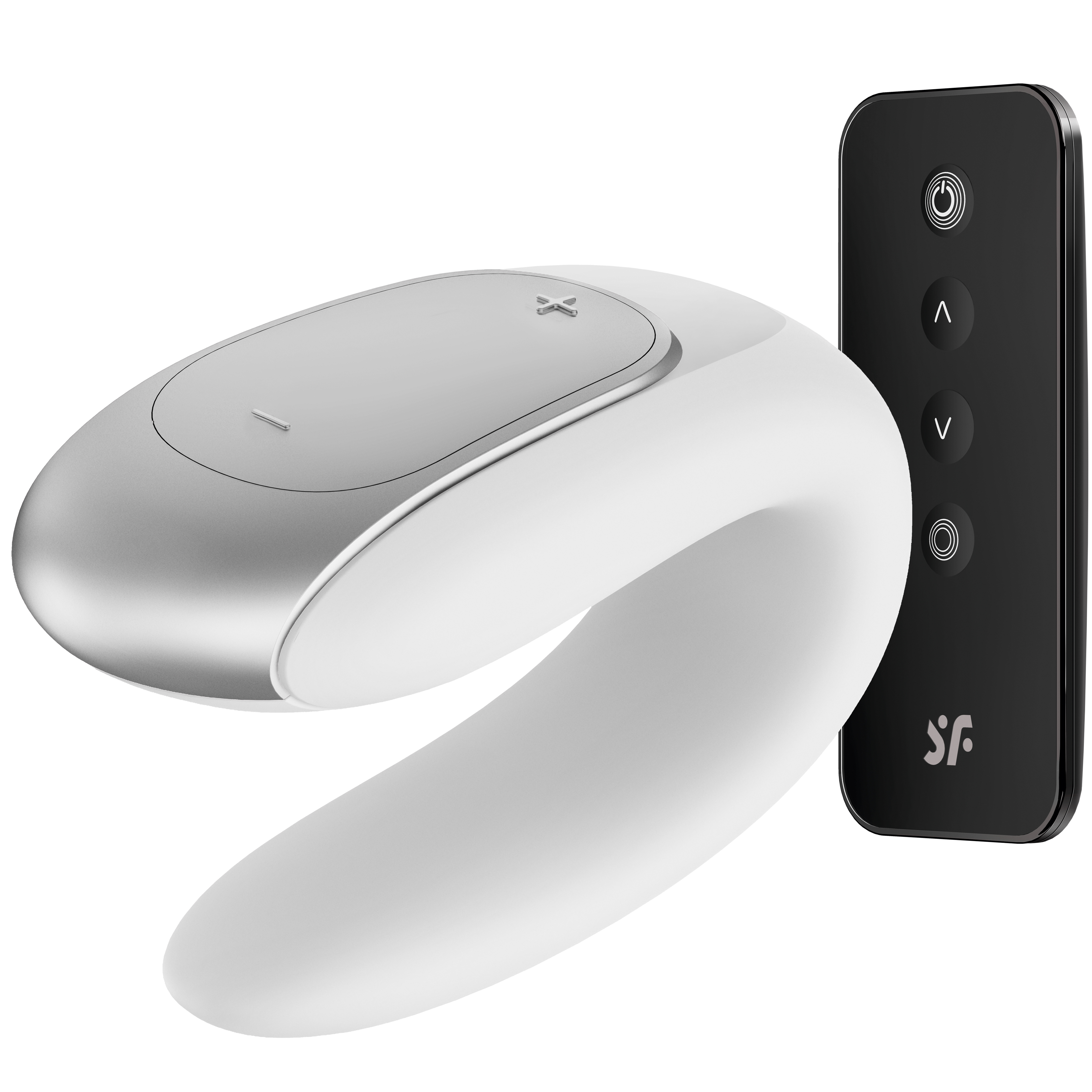 DOUBLE FUN PARVIBRATOR MED FJERNKONTROLL - HVIT