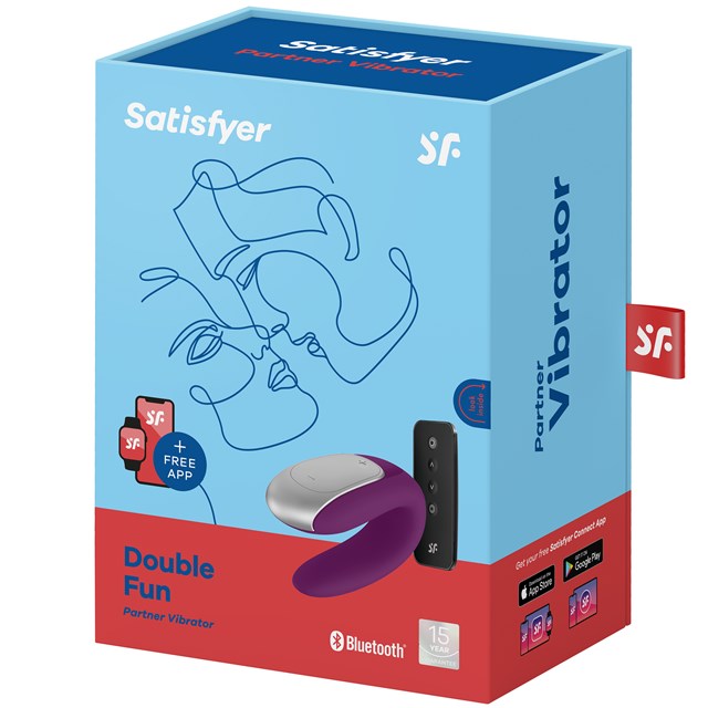 DOUBLE FUN PARVIBRATOR MED FJERNKONTROLL - LILLA