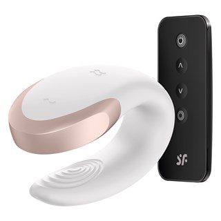 Double Love Luxury Partner Vibrator - Hvit