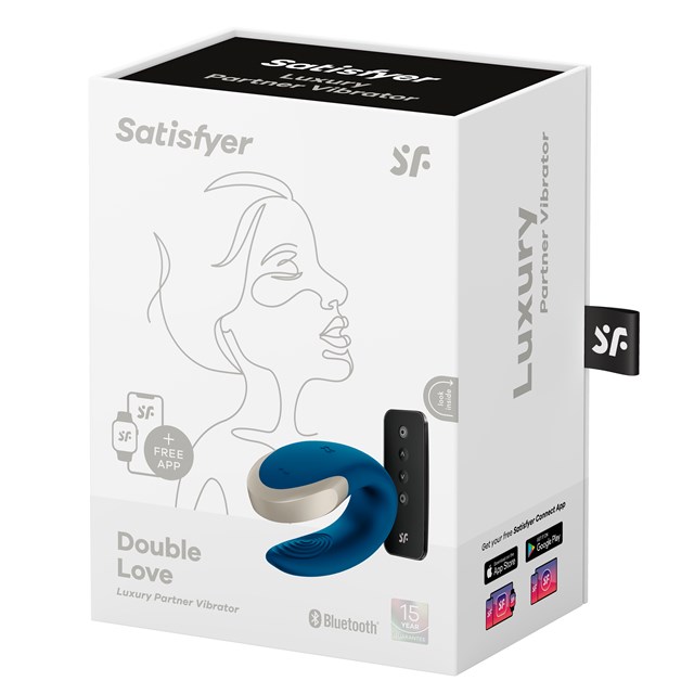 Double Love Luxury Partner Vibrator - Blå