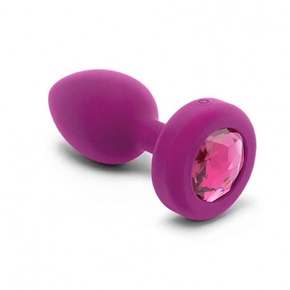 VIBRATING JEWEL PLUG S/M - FUCHSIA