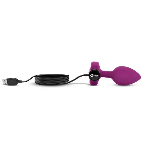 VIBRATING JEWEL PLUG S/M - FUCHSIA