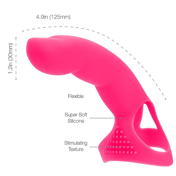 POWERBULLET - EXTRA TOUCH FINGER DONG PINK
