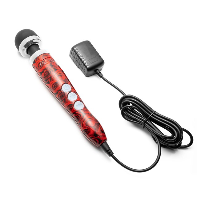 DOXY - NUMBER 3 WAND MASSAGER WITH CORD – ROSE PATTERN