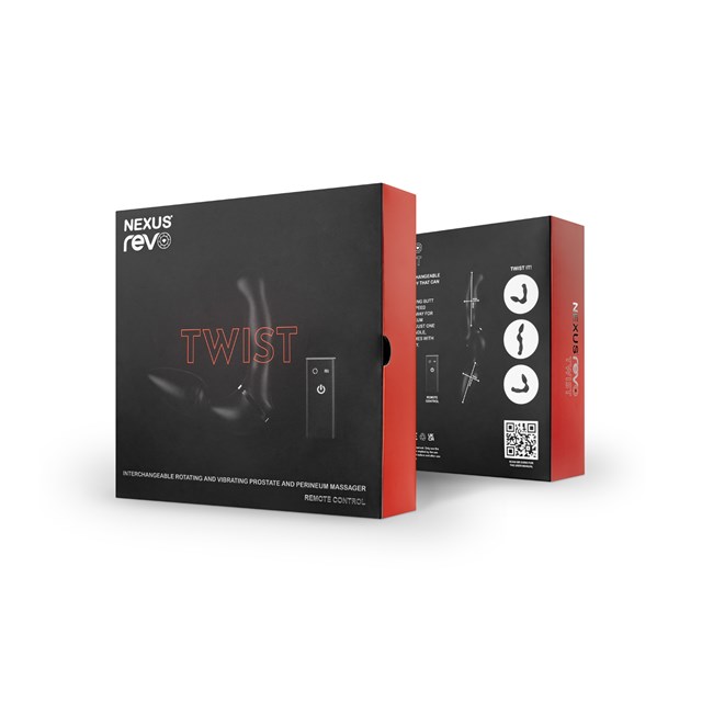 REVO TWIST DOUBLE TOY ANAL & PROSTATE MASSAGER BLACK