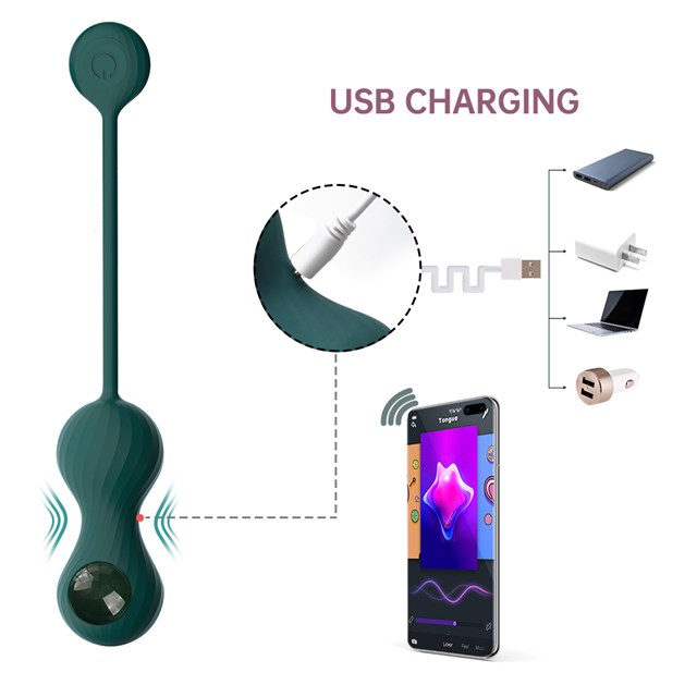 CRYSTAL DUO SMART KEGEL VIBRATOR WITH WEIGHT SET