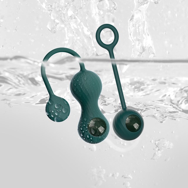CRYSTAL DUO SMART KEGEL VIBRATOR WITH WEIGHT SET