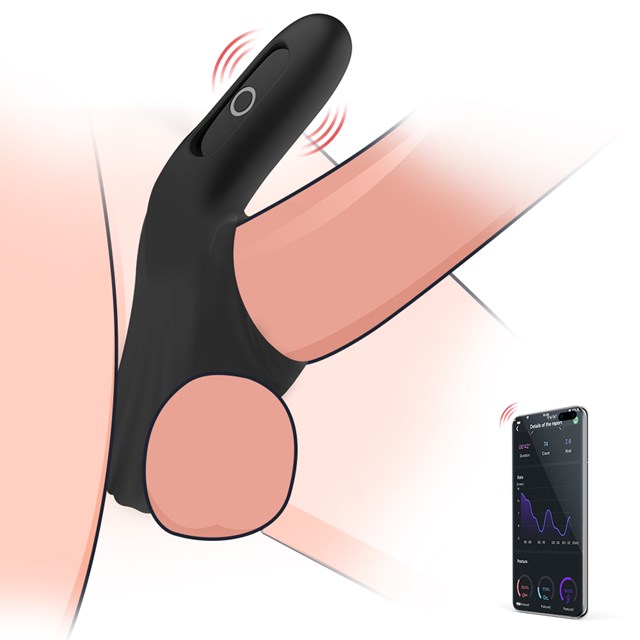 MAGIC RISE – SMART WEARABLE COCKRING – BLACK