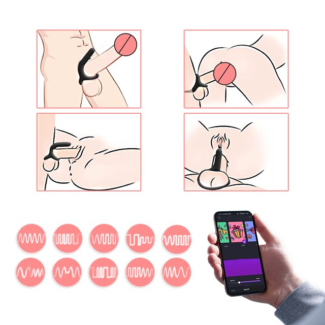 MAGIC RISE – SMART WEARABLE COCKRING – BLACK